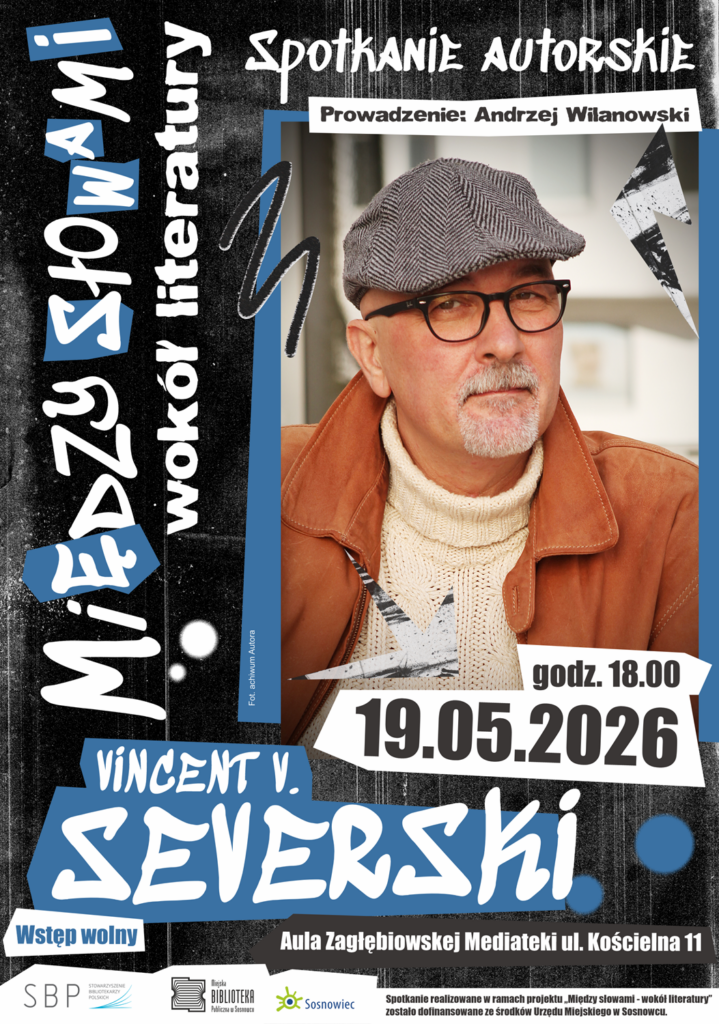 Plakat - czarno szare tłó, w zasadzie bardziej jest to taka ramka w górnym prawym rogu duże pionowe zdjęcie (portret) przedstawiający mężczyznę z krótką siwą brodą, w berecie, okularach, w jasnym golfie oraz zamszowej rudej kurtce. Poza tym białe (oraz czarne )napisy wykonane młodzieżowym fontem w stylu przypominającym graffiti, gnieniegdzie niebieskie wstawki graficzne o nieregularnym kształcie (czasem pod literami, czasem po całym napisem, dookoła zdjęcia itd.).