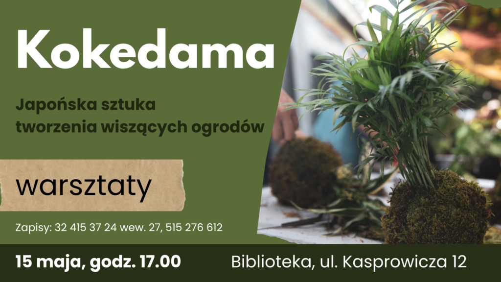 Baner, na którym w lewej części jest zielona apla (na niej ułożone są napisy zgodne z opisem wydarzenia), z prawej strony znajduje się zdjęcie roślin.